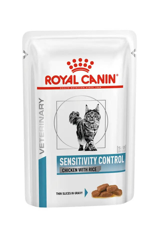 Sensitivity Control Chicken with Rice Wet Food For Cats 12 x 85g