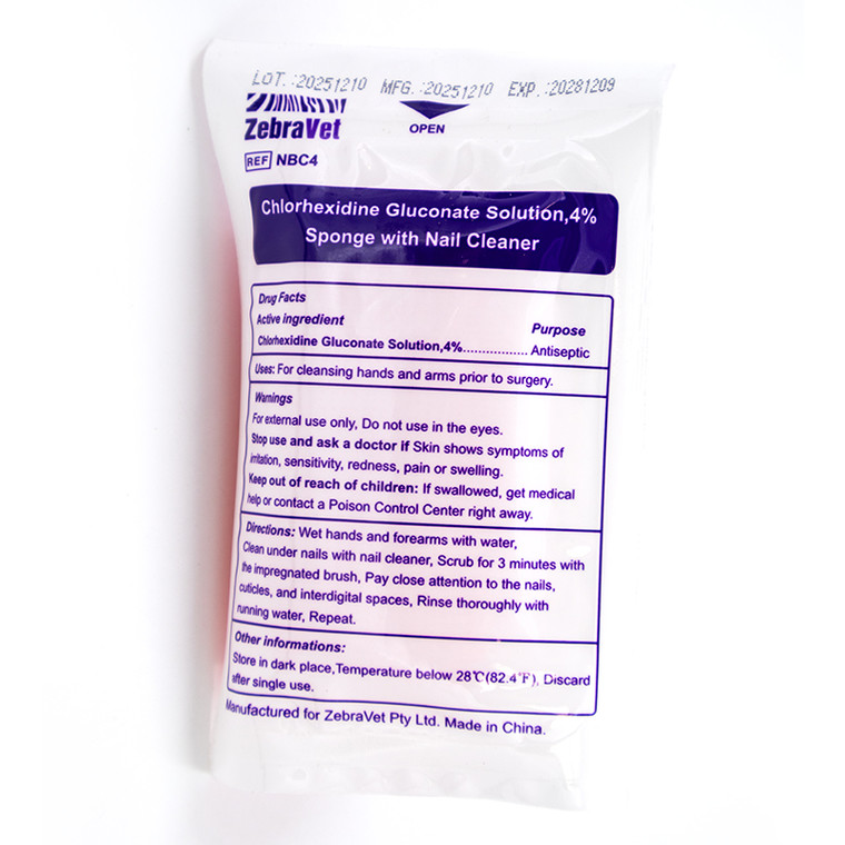 Surgical Scrub Brush with Nail Pick + Chlorhex 4%