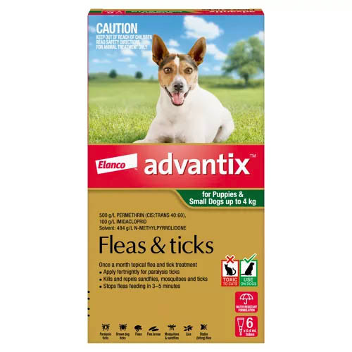 Advantix For Puppies/Small Up to 4kg (Small) 6 Pack