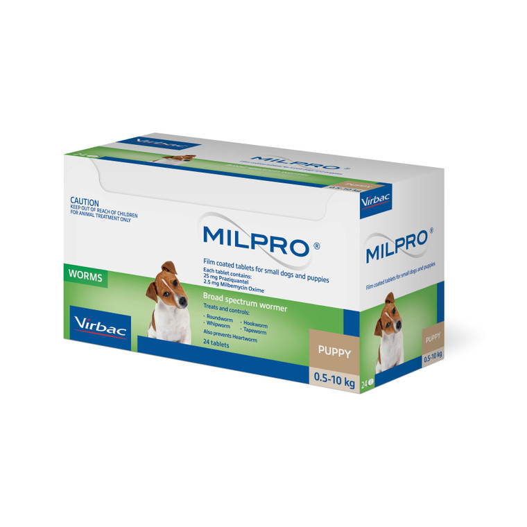 Milpro Small Dog/Puppy Wormer Kit 0.5-5kg - 24 Tabs