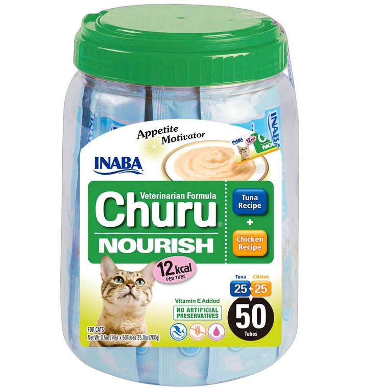 INABA Churu Nourish Tuna Recipe & Chicken Recipe 700g (14g X 50 Tubes)