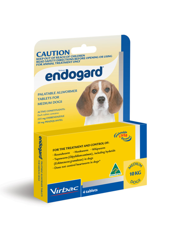 Endogard Medium Dog 10kg - 4 tabs