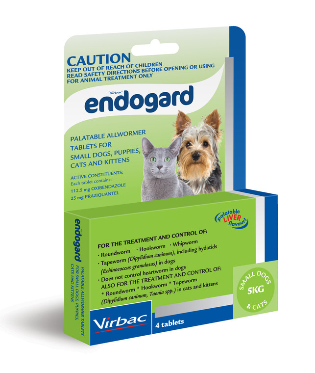 Endogard Small Dog/Cat 5kg - 4 tabs