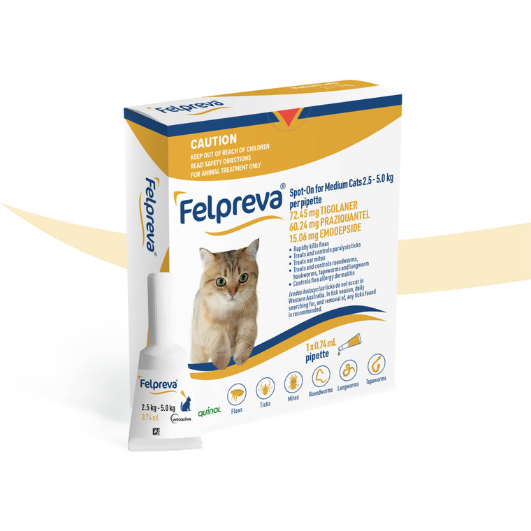 Felpreva Spot-on for Medium Cats (2.5-5kg) - Single