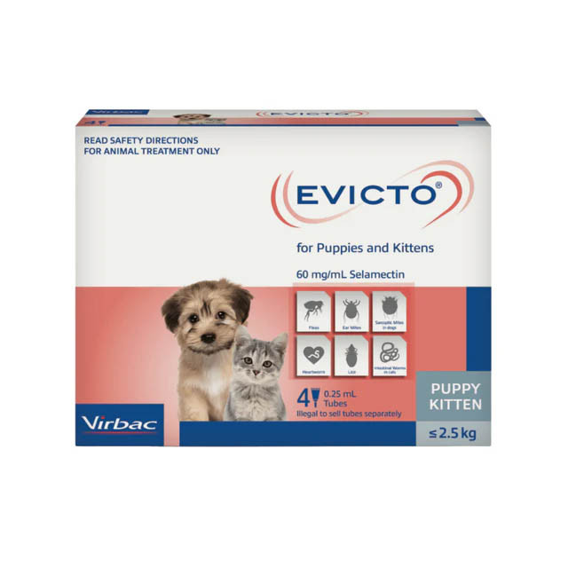 Evicto Puppy/Kitten (Up to 2.5kgs) - 4 pipettes