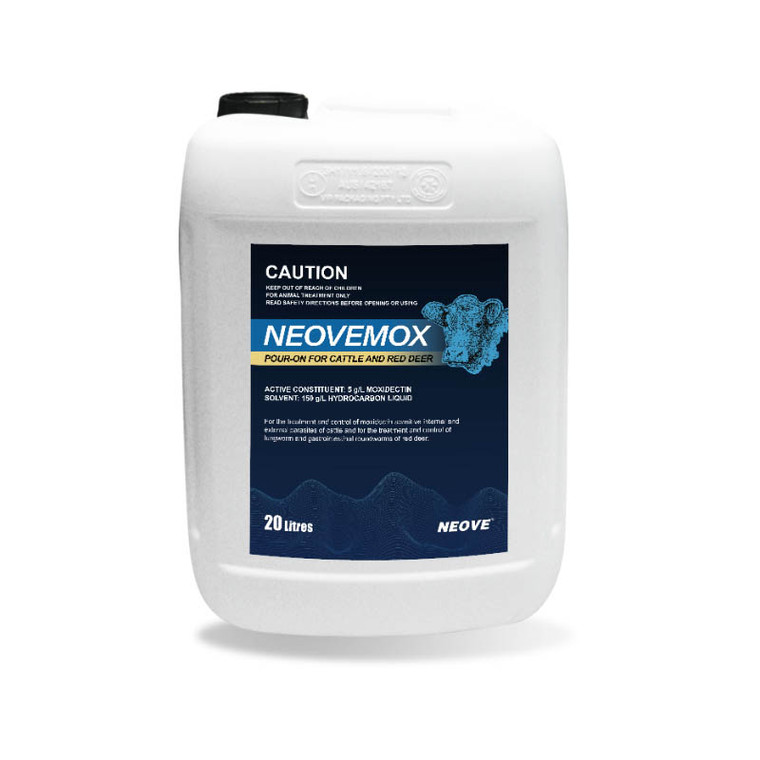 Neovemox (Moxidectin) Pour-on For Cattle and Red Deer - 20L