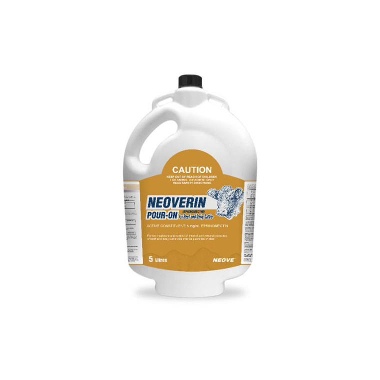 Neoverin (Eprinomectin) Pour-on For Beef and Dairy Cattle - 5L