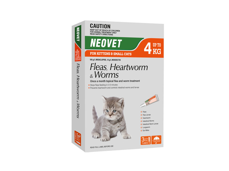 Neovet For Kittens & Small Cats (Up to 4kg) - 3 Pack
