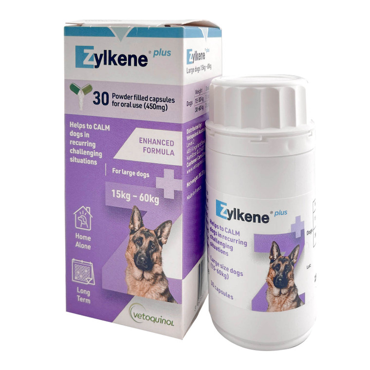 Zylkene Plus for Large Dogs 15-60kg (450mg) Capsules 30s