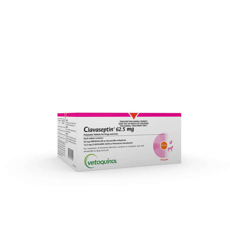 Clavaseptin 62.5mg - 100 Tablets 