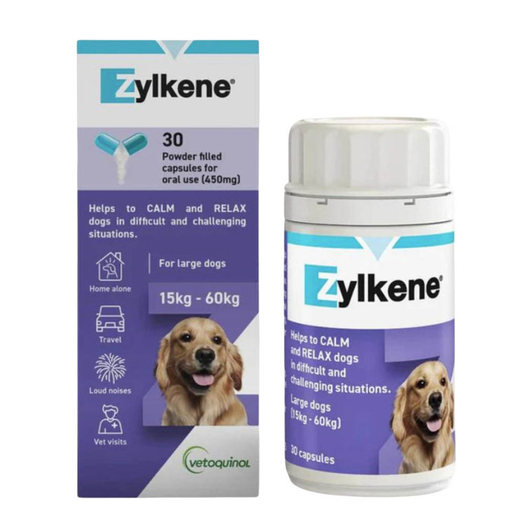 Zylkene for Large Dogs 15-60kg (450mg) Capsules 30s