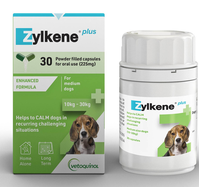 Zylkene Plus for Medium Dogs 10-30kg (225mg) Capsules 30s