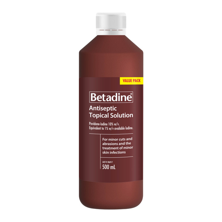 Betadine Antiseptic Topical Solution (500mL)