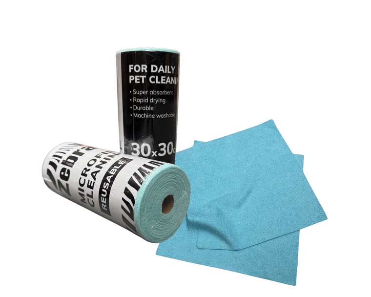 Reusable Microfibre Cleaning Towel (30x30cm) - Roll of 50