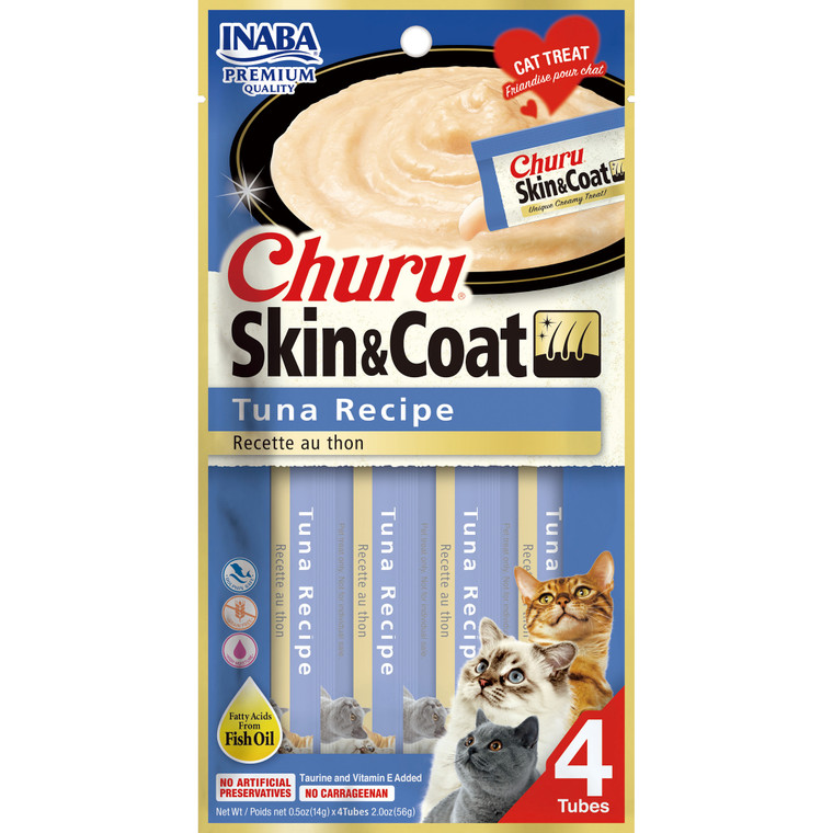 INABA Churu Skin & Coat Tuna Recipe 56g (14g X 4 Tubes)