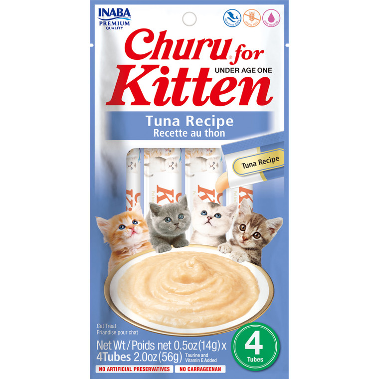 INABA Churu for Kitten Tuna Recipe 56g (14g X 4 Tubes)