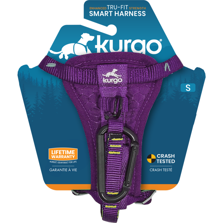 Kurgo Tru-Fit Smart Harness, Enhanced Strength, Deep Violet, S