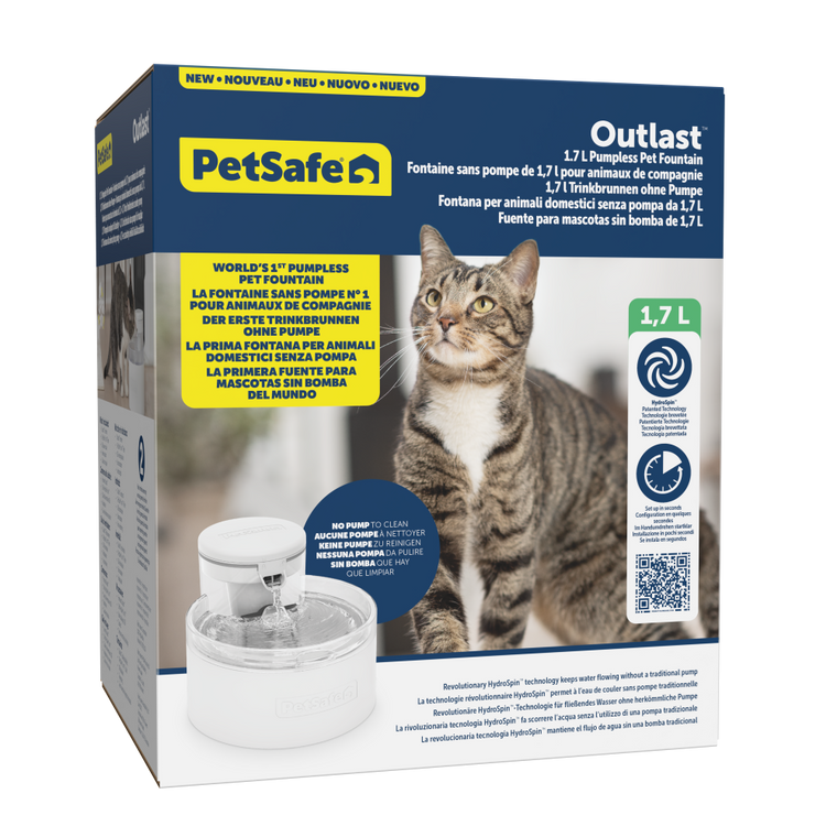 PetSafe® Outlast™ 1.7 Litre Pumpless Pet Fountain
