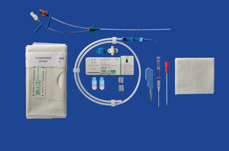 Long-Term Milacath™ (Small Animal) Double Lumen Cvc Kit Using Guidewire Introduction - 7Fr X 15cm (6in)