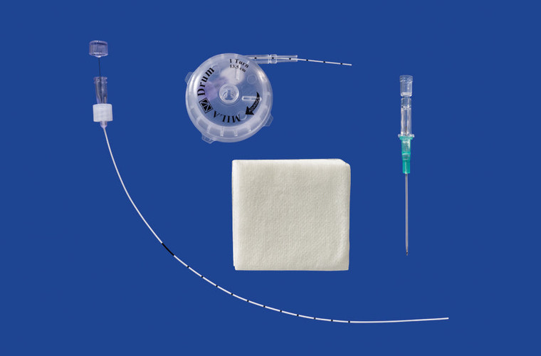 Drum Long Line Catheters - 19Ga x 25cm with 16Ga Catheter-Over-Needle Introducer