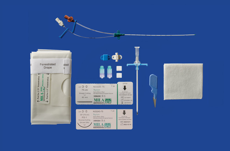 Long-Term Milacath™ (Small Animal) Double Lumen Cvc Kit Using Peel-Away Introduction - 4Fr X 8cm (3in)                     