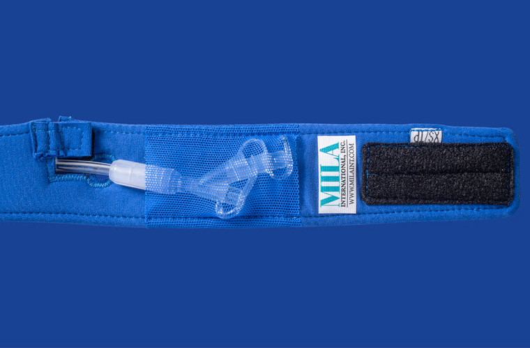 CathCollar™ Esophagostomy Tube Protection Collars - Small – Solid Blue; Total Length: 33.0cm, Fits Neck Sizes 24.1cm To 30.5cm 