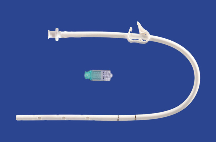 Silicone Chest Tube - 12Fr X 38cm (15in) - 5cm Of Fenestrations, Female Luer Lock