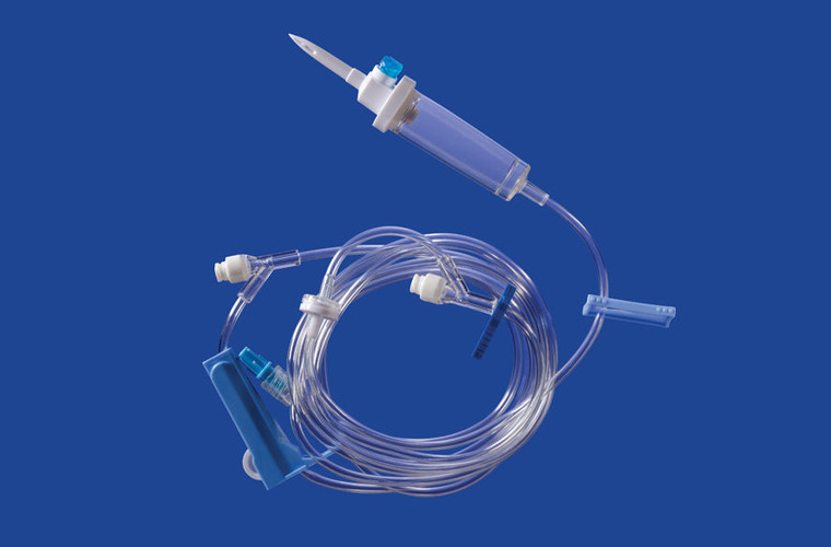Small Animal IV Administration Sets (Giving Sets) - Primary Set; 10 Drop; 2 Injection Sites + Check Valve; 261 cm