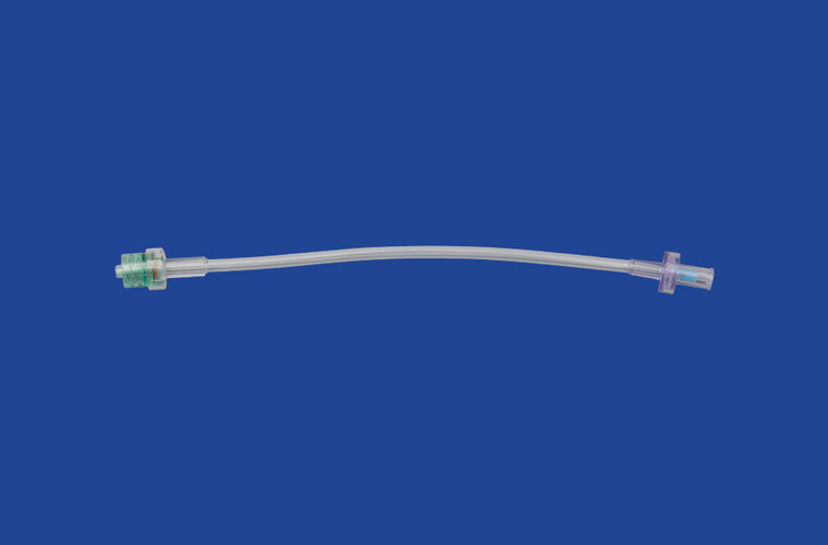 Straight IV Extension Sets - 13Ga × 19cm (7.5in), Priming Volume = 1.0ml; Normally Closed Valve; PinchLock™ Luer with 360° Swivel