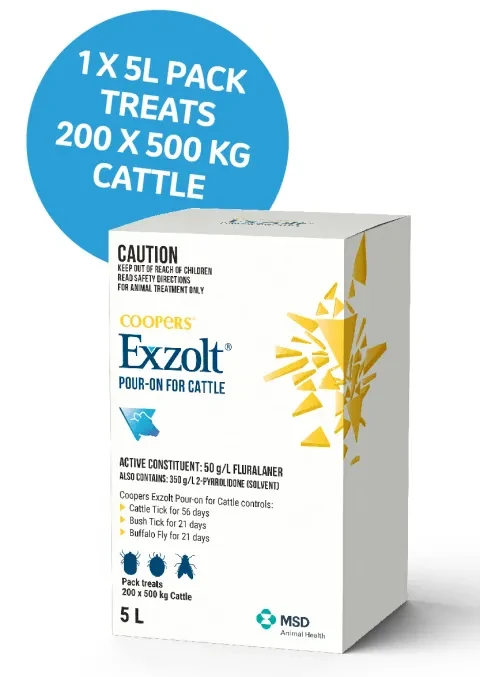 Exzolt Pour-on For Cattle - 5L