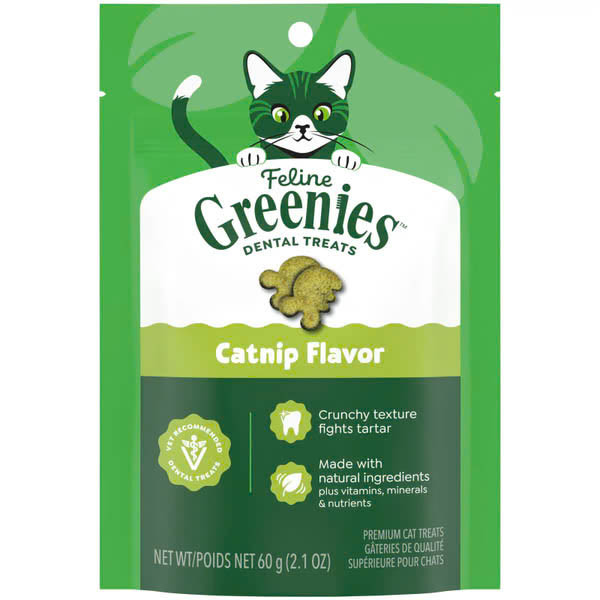 Greenies Feline Catnip Dental Cat Treats - Catnip Flavour 60g