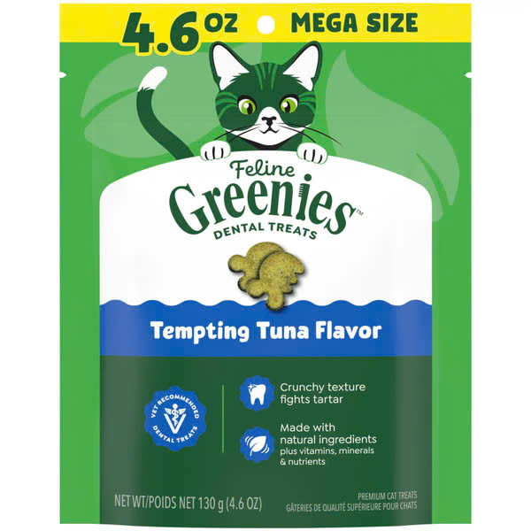 Greenies Feline Catnip Dental Cat Treats - Tuna Flavour 130g