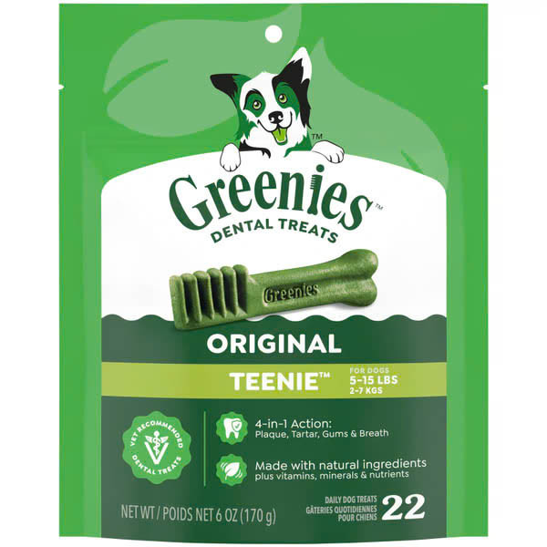 Greenies Original Teenie Dental Dog Treats 170g (22 Treats) 