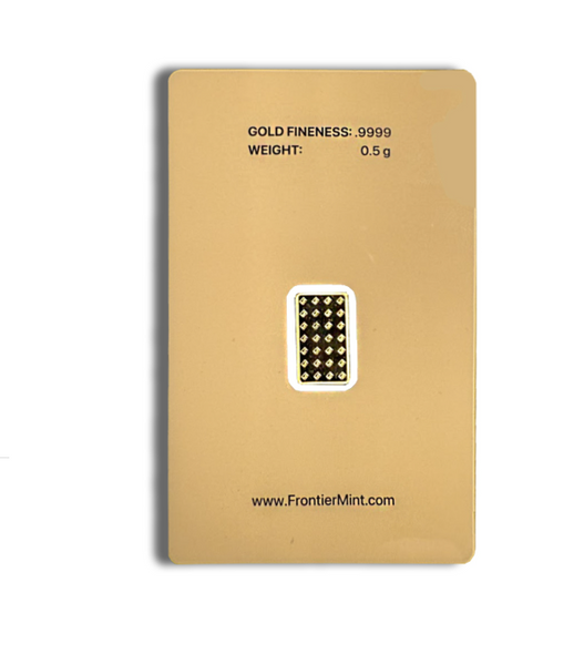 1/2 gram Gold Bar - Frontier Mint (Carded)
