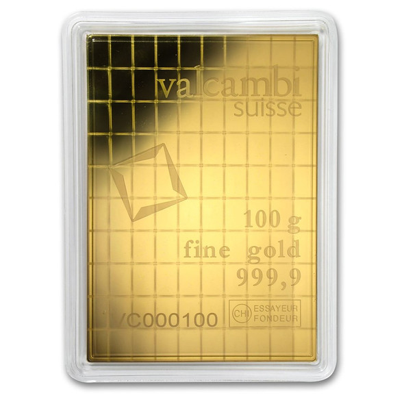 100 x 1 gram .9999 Valcambi CombiBar Gold (In Assay)