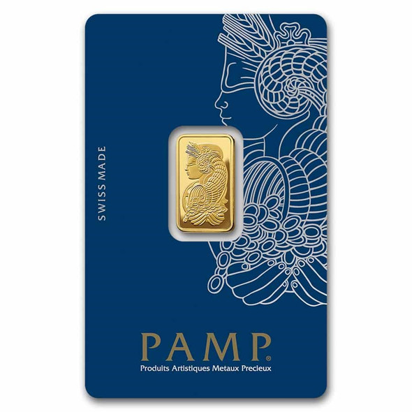 5 gram Gold Bar - PAMP Fortuna (Carded)