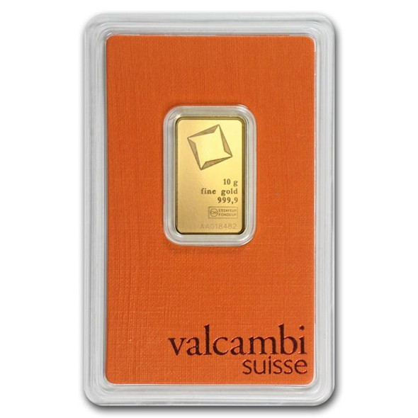 10 gram Gold Bar - Valcambi (Carded)