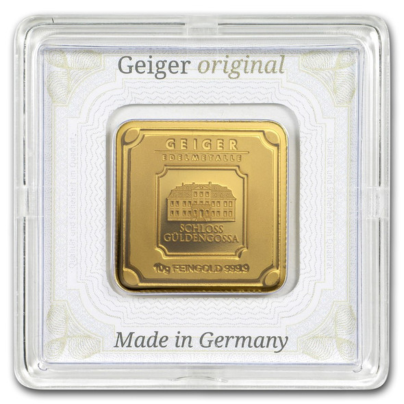 10 gram Gold Bar - Geiger (In Assay)