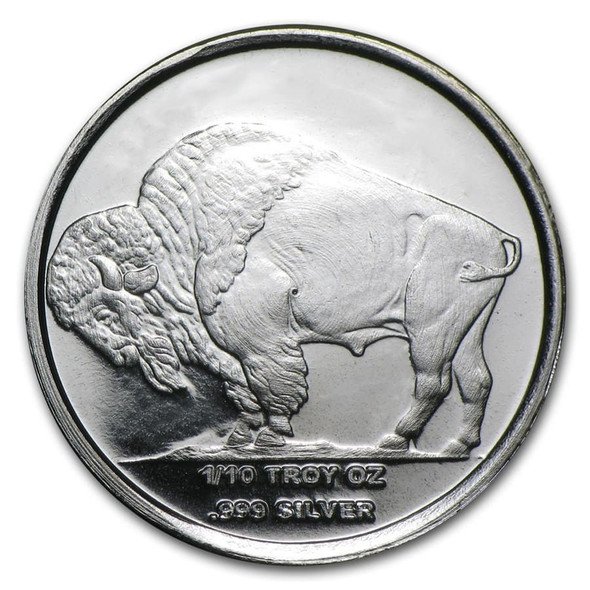 1/10 oz Silver Round - Buffalo