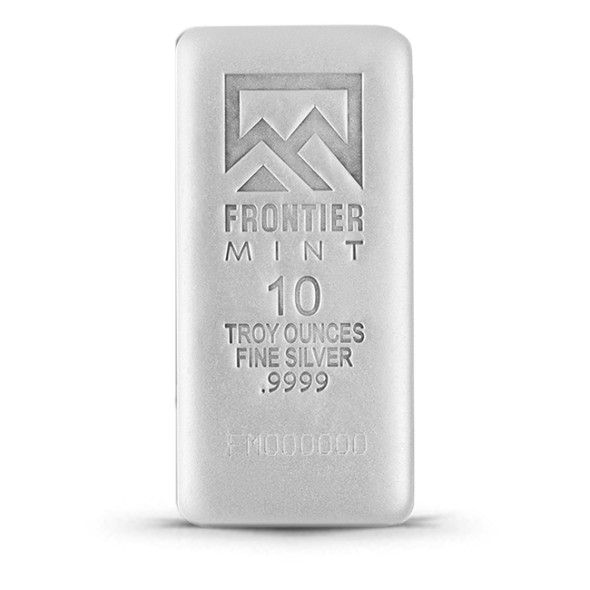 10 oz Silver Bar - Frontier Mint (Frosted) 10 oz Silver Bar - Frontier Mint (Frosted)