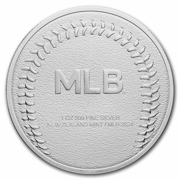 1 oz Official Major League Baseball Silver Round