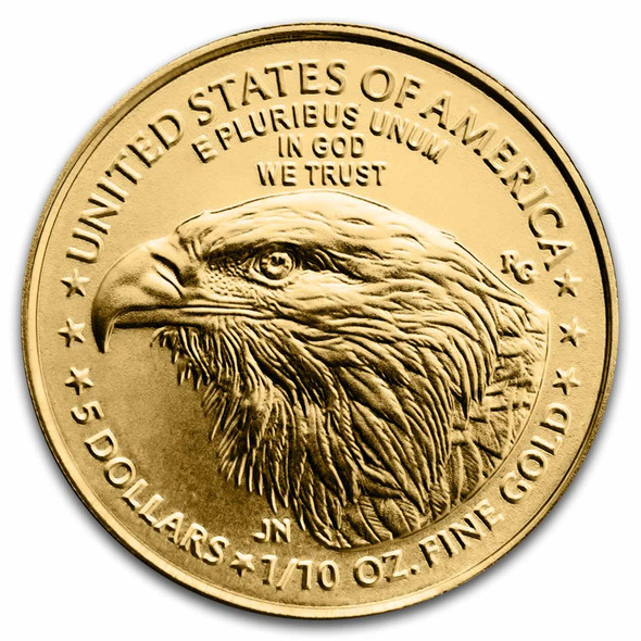 Reverse of 2025 1/10oz American Gold Eagle BU