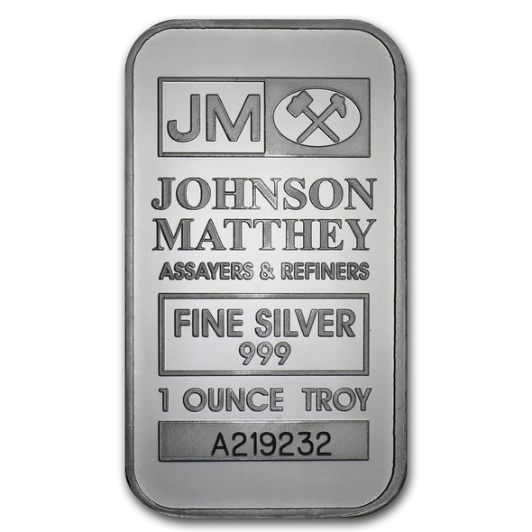 1 oz Silver Bar - Johnson Matthey - JM