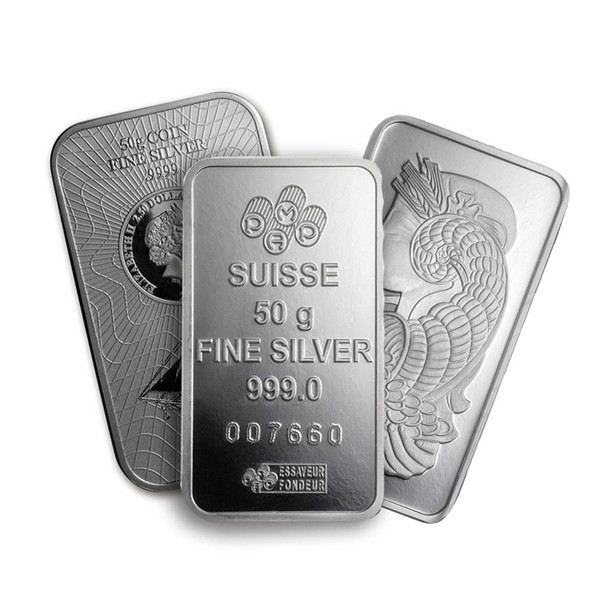 50 gram Silver Bar - Brand Varies