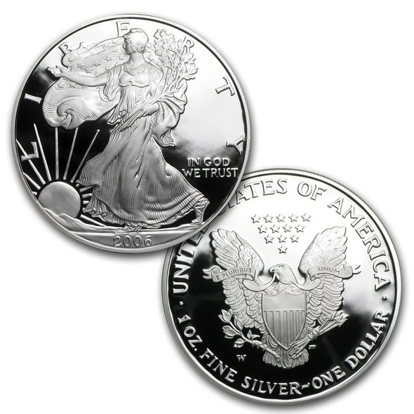 2006 20th Anniversary Silver Eagle Three Coin Set w/ Box & COA