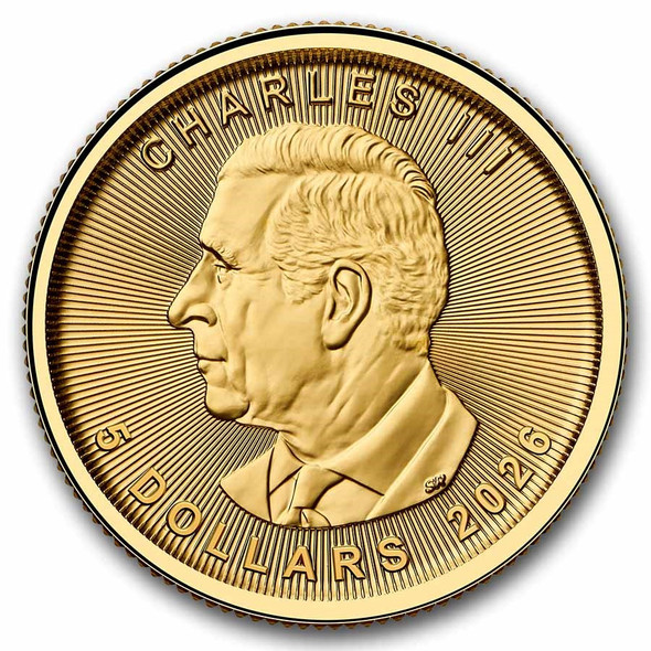 2026 Canadian 1/10oz Gold Maple Leaf BU