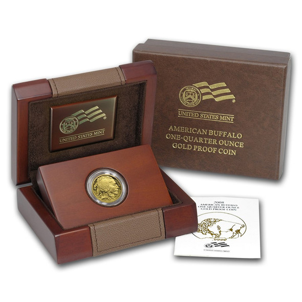 2008-W 1/4 oz Proof Gold Buffalo (w/box & COA)