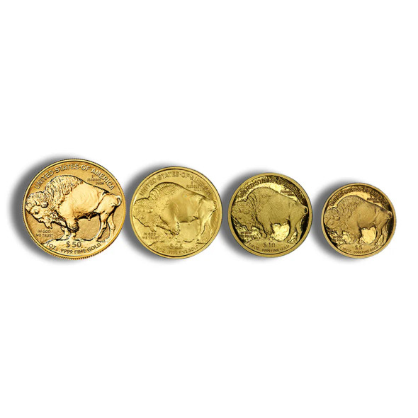 2008-W Proof Gold Buffalo 4 Coin Set (w/box & COA)