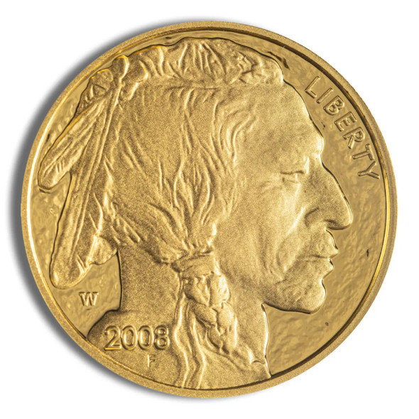 2008-W 1/2 oz Burnished Gold Buffalo (w/box & COA)