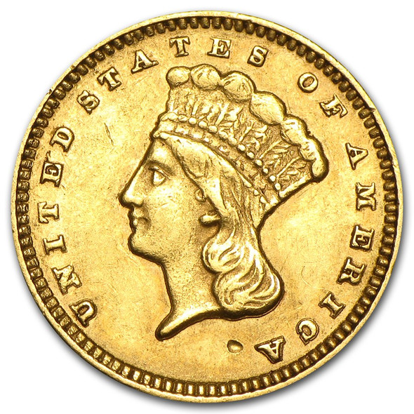 $1 Gold Indian Type 3 XF